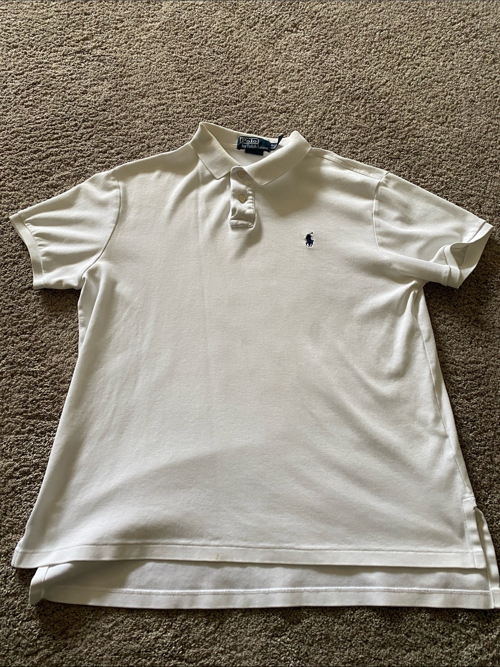 Polo by Ralph Lauren White Polo with Navy Pony Logo